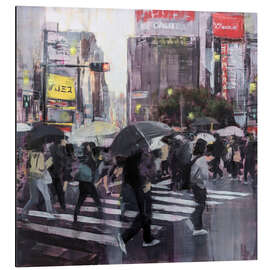 Alubild Rush Hour am Shinjuku Bahnhof in Tokio - Eduard Warkentin