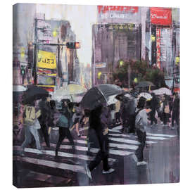 Leinwandbild Rush Hour am Shinjuku Bahnhof in Tokio - Eduard Warkentin