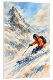 Gallery Print Skifahrer abseits der Piste