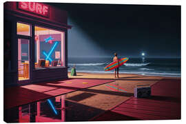 Leinwandbild Night Surfer - Felipe Hora