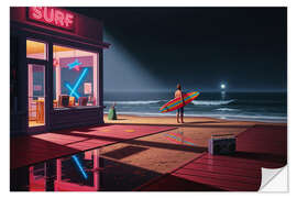 Wandsticker Night Surfer - Felipe Hora