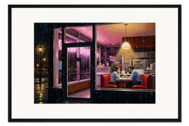 Gerahmter Kunstdruck Date am Abend
