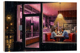 Holzbild Date am Abend