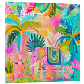 Alubild Elefanten-Fantasiegarten - Andrea Haase