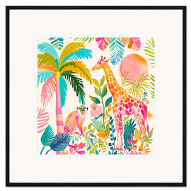 Gerahmter Kunstdruck Luxus-Dschungelparadies
