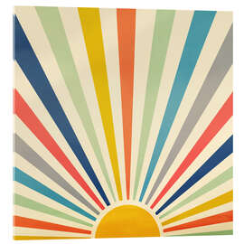 Acrylglasbild Sun Retro Art