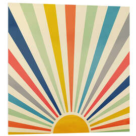 Hartschaumbild Sun Retro Art