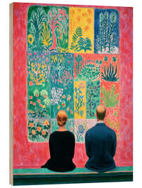 Holzbild Ein stilles Gespräch mit Farben - DejaReve