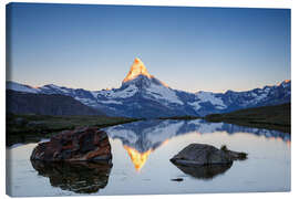 Leinwandbild Sonnenaufgang am Matterhorn - Dieter Meyrl