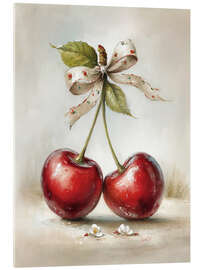 Acrylglasbild Kirschen zum Valentinstag - Olga Telnova