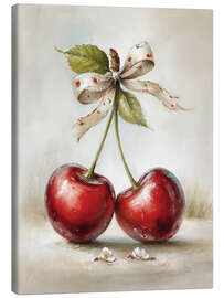 Leinwandbild Kirschen zum Valentinstag - Olga Telnova