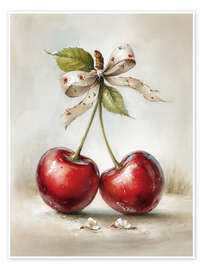 Wandbild Kirschen zum Valentinstag - Olga Telnova