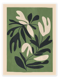 Poster Minimales abstraktes Pflanzenwachstum