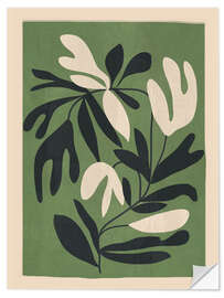 Wandsticker Minimales abstraktes Pflanzenwachstum