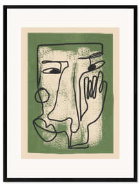 Gerahmter Kunstdruck Minimal Face Impression