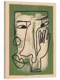 Holzbild Minimal Face Impression