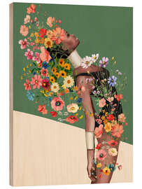 Holzbild Eine Seele in Blüte - Branka Kodžoman