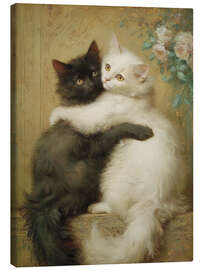 Leinwandbild Liebe in Schwarzweiß