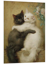 Hartschaumbild Liebe in Schwarzweiß