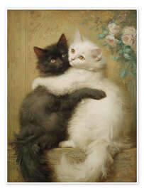 Poster Liebe in Schwarzweiß