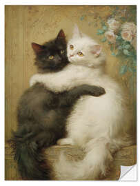 Wandsticker Liebe in Schwarzweiß