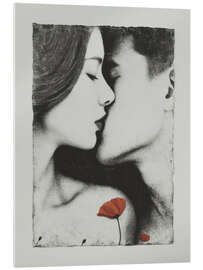 Acrylglasbild Eine Blume war Zeugin des Kusses - DejaReve