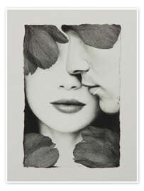 Wandbild Blütenblätter wie Echos unserer Berührung - DejaReve