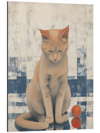 Print på aluminium The Pause Before the Purr - DejaReve