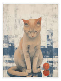 Wandbild Die Pause vor dem Schnurren - DejaReve