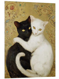 Hartschaumbild Gemeinsam in Schwarzweiß