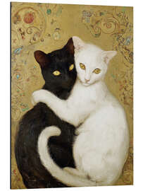 Magnettafel Gemeinsam in Schwarzweiß