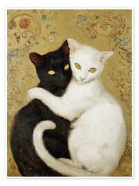 Poster Gemeinsam in Schwarzweiß