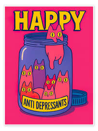 Wandbild Happy antidepressants - nobelart