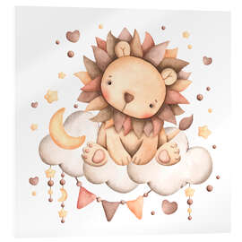 Acrylglasbild Ein Löwe in der Wolke - nobelart