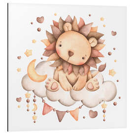 Alubild Ein Löwe in der Wolke - nobelart