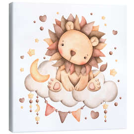 Leinwandbild Ein Löwe in der Wolke - nobelart