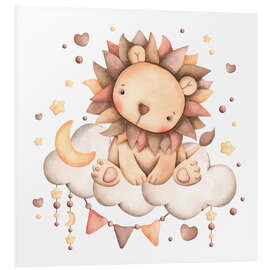 Hartschaumbild Ein Löwe in der Wolke - nobelart