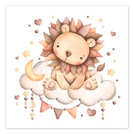 Wandbild Ein Löwe in der Wolke - nobelart