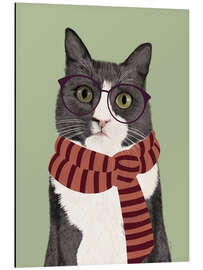 Alubild Katze mit Brille - EL BUEN LIMÓN