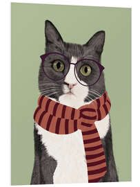 Hartschaumbild Katze mit Brille - EL BUEN LIMÓN