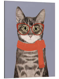 Alubild Katze mit Schal - EL BUEN LIMÓN