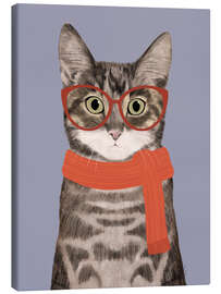 Leinwandbild Katze mit Schal - EL BUEN LIMÓN