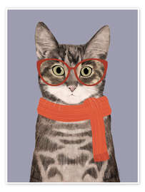 Wandbild Katze mit Schal - EL BUEN LIMÓN