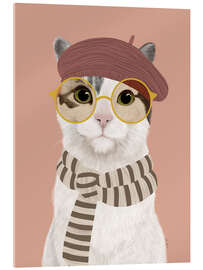 Acrylglasbild Katze mit Baskenmütze - EL BUEN LIMÓN