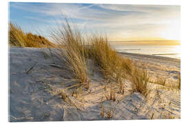 Acrylglasbild Ostsee Strand bei Sonnenuntergang - Peter Schickert