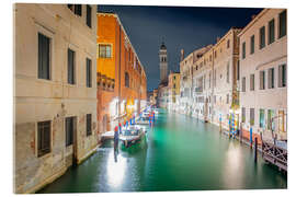 Acrylglasbild Venedig bei Nacht