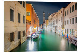 Alubild Venedig bei Nacht
