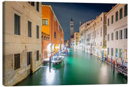 Leinwandbild Venedig bei Nacht