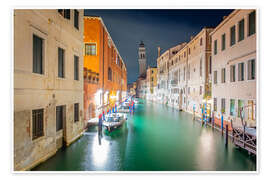 Poster Venedig bei Nacht