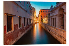 Holzbild Abenddämmerung in Venedig - Martin Wasilewski